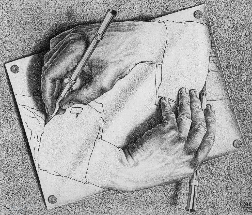 drawing-hands-escher-1948